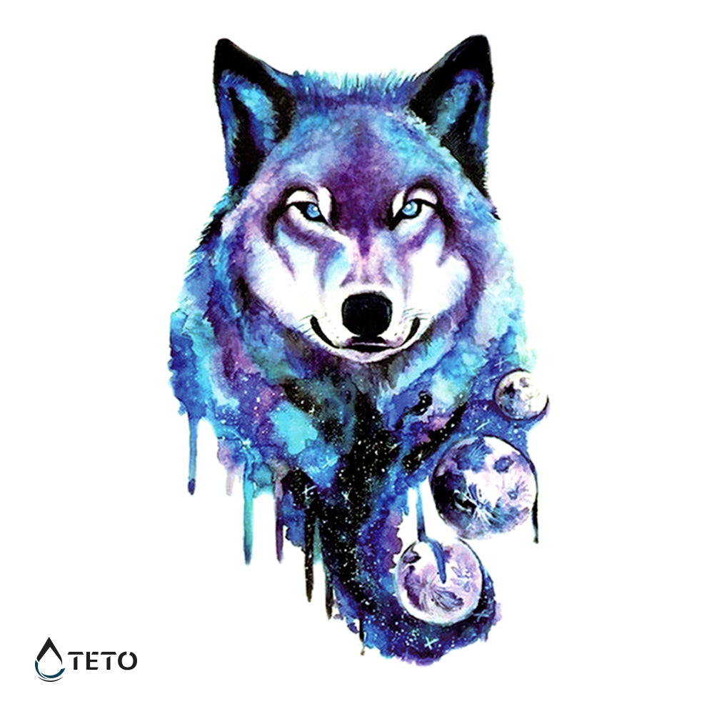 Lobo en acuarela