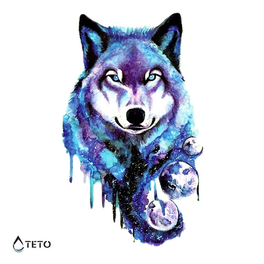 Lobo en acuarela