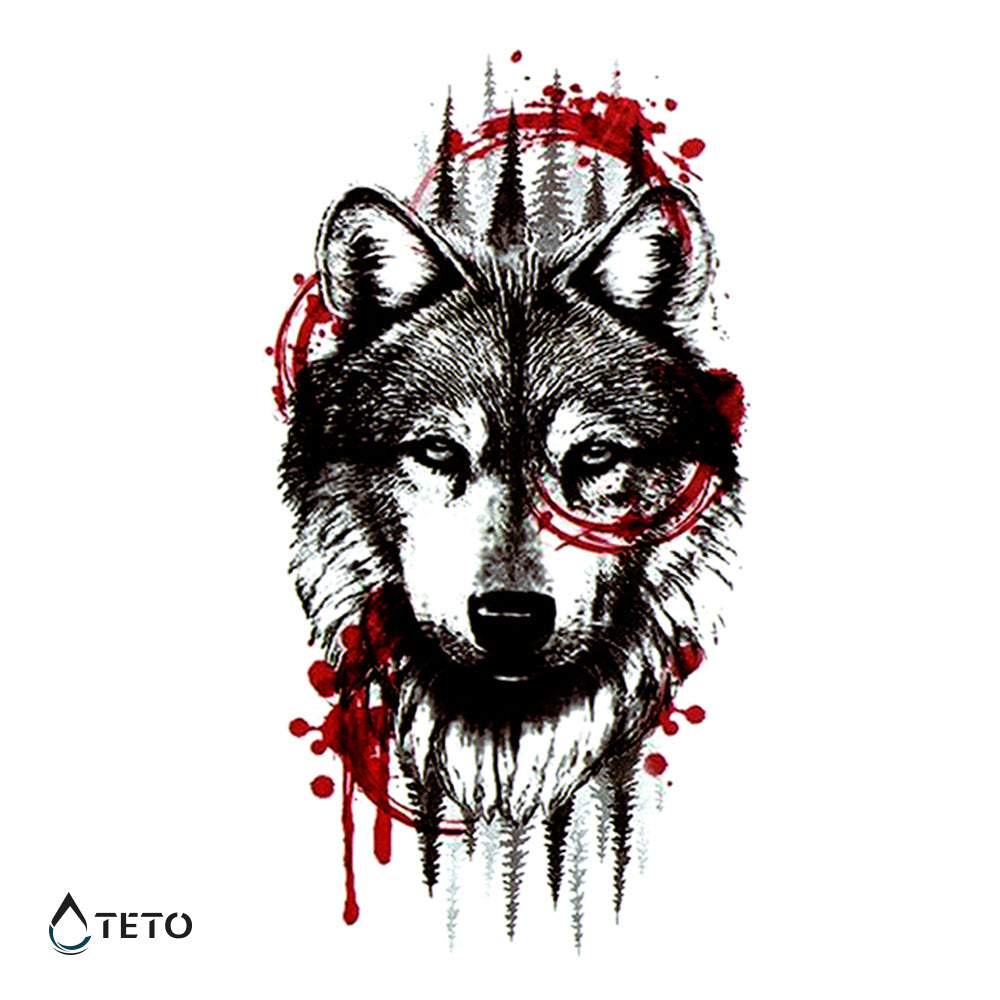 Lobo con sangre