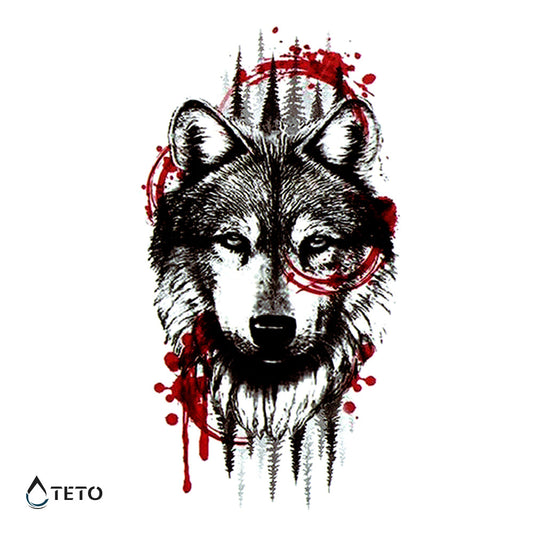 Lobo con sangre