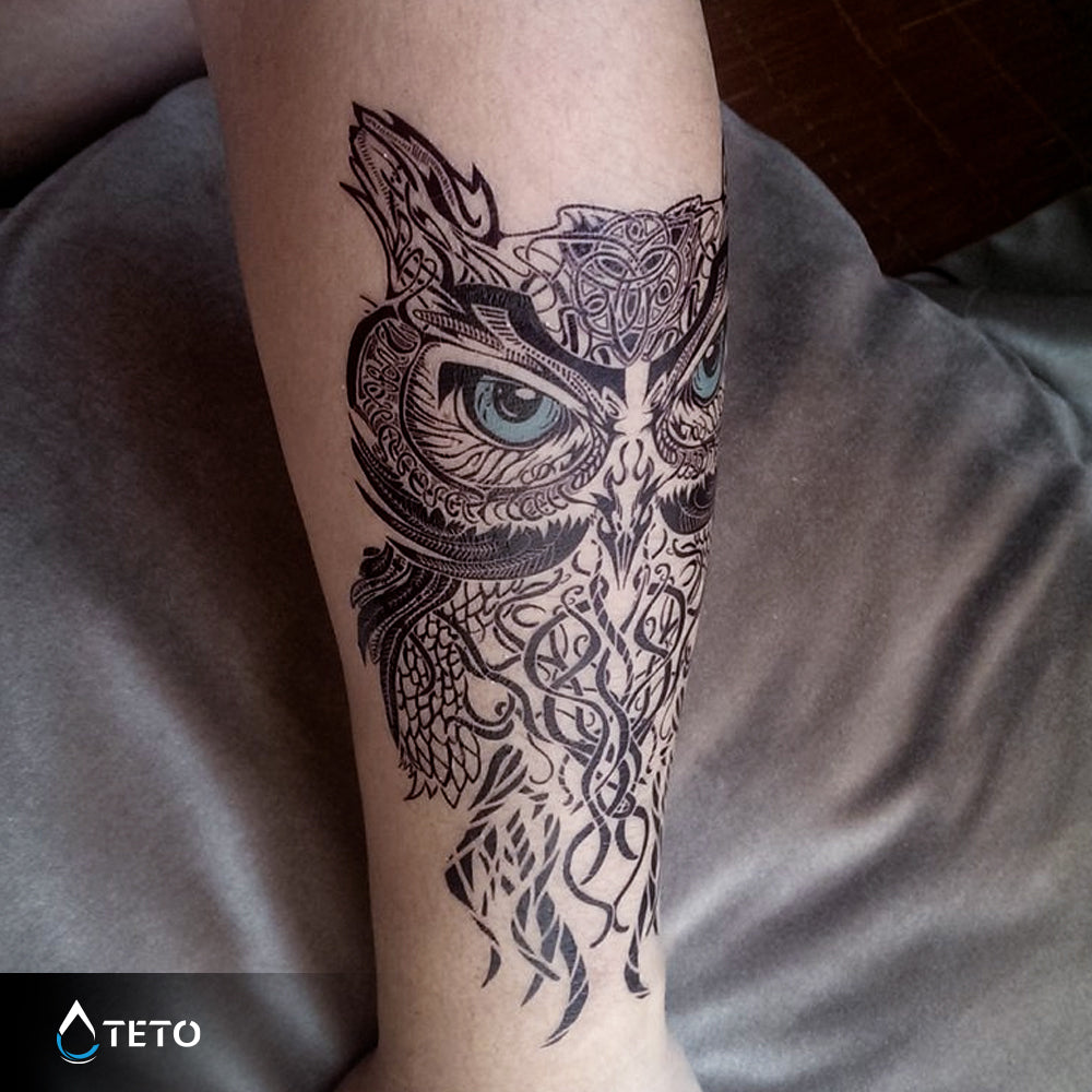 Búho de ojos azules