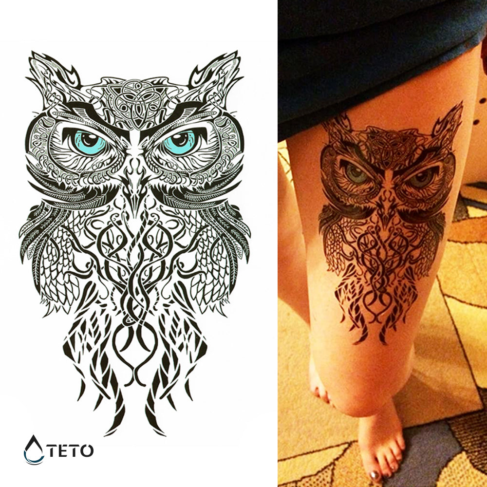 Búho de ojos azules