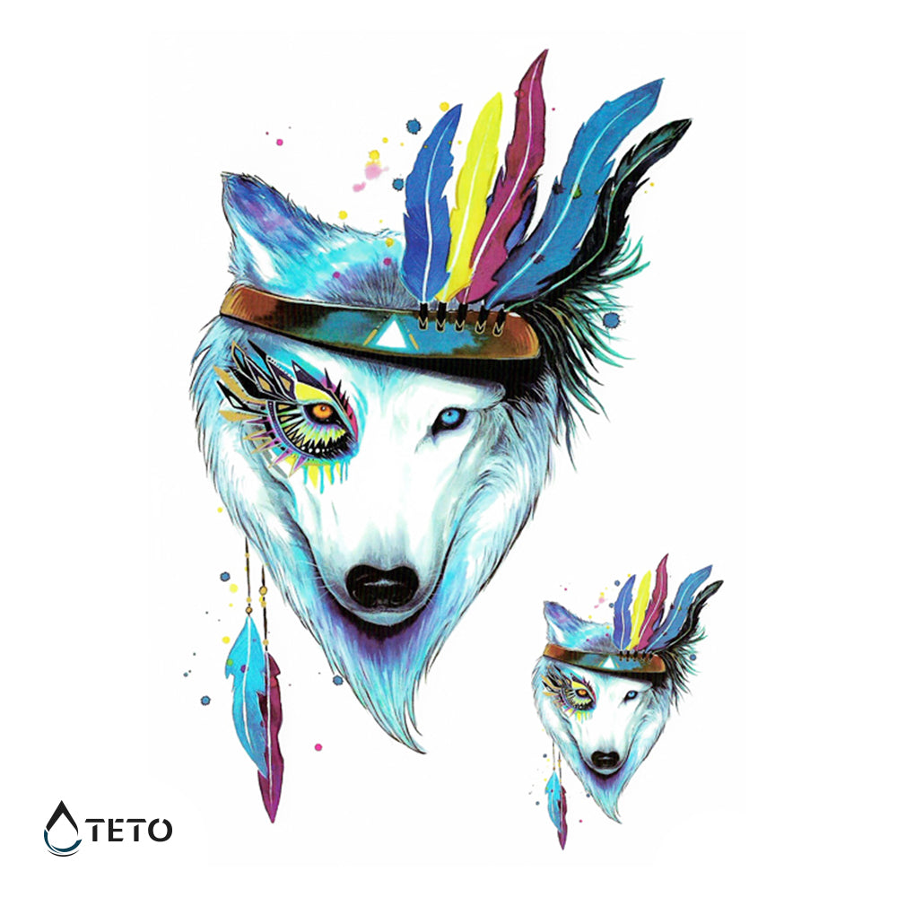 Lobo con plumas - set
