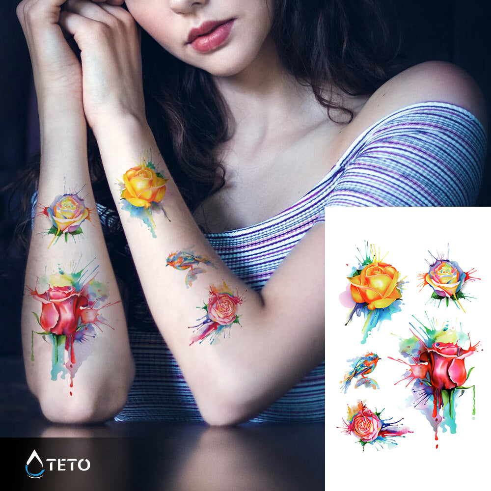 Rosas multicolor – set