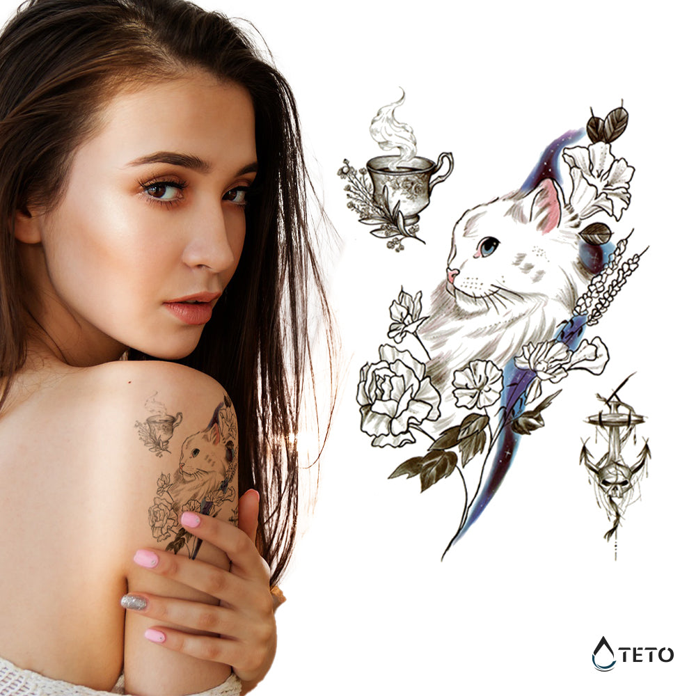 Gato y té – set