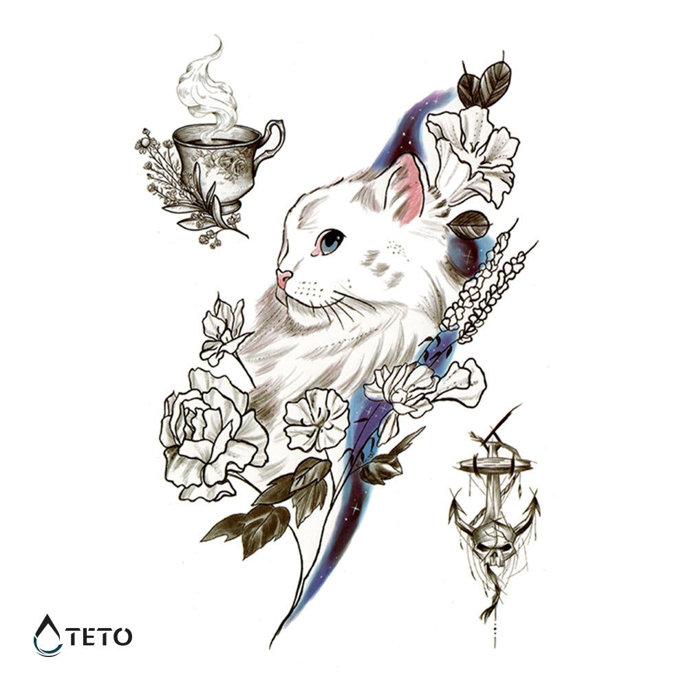 Gato y té – set