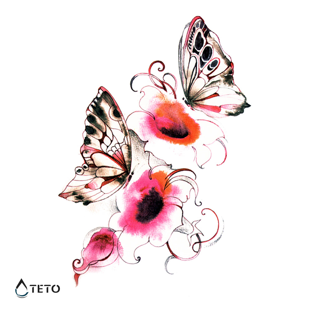 Mariposas en flores