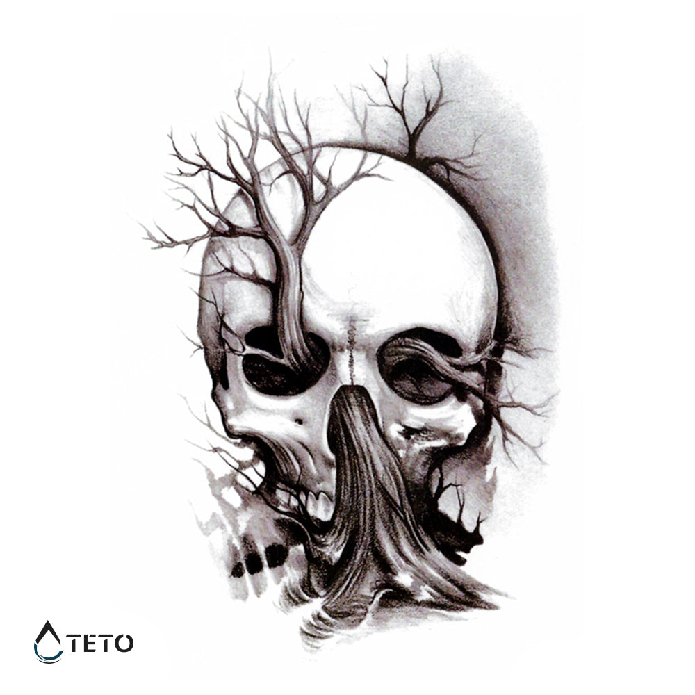 Calavera con árbol