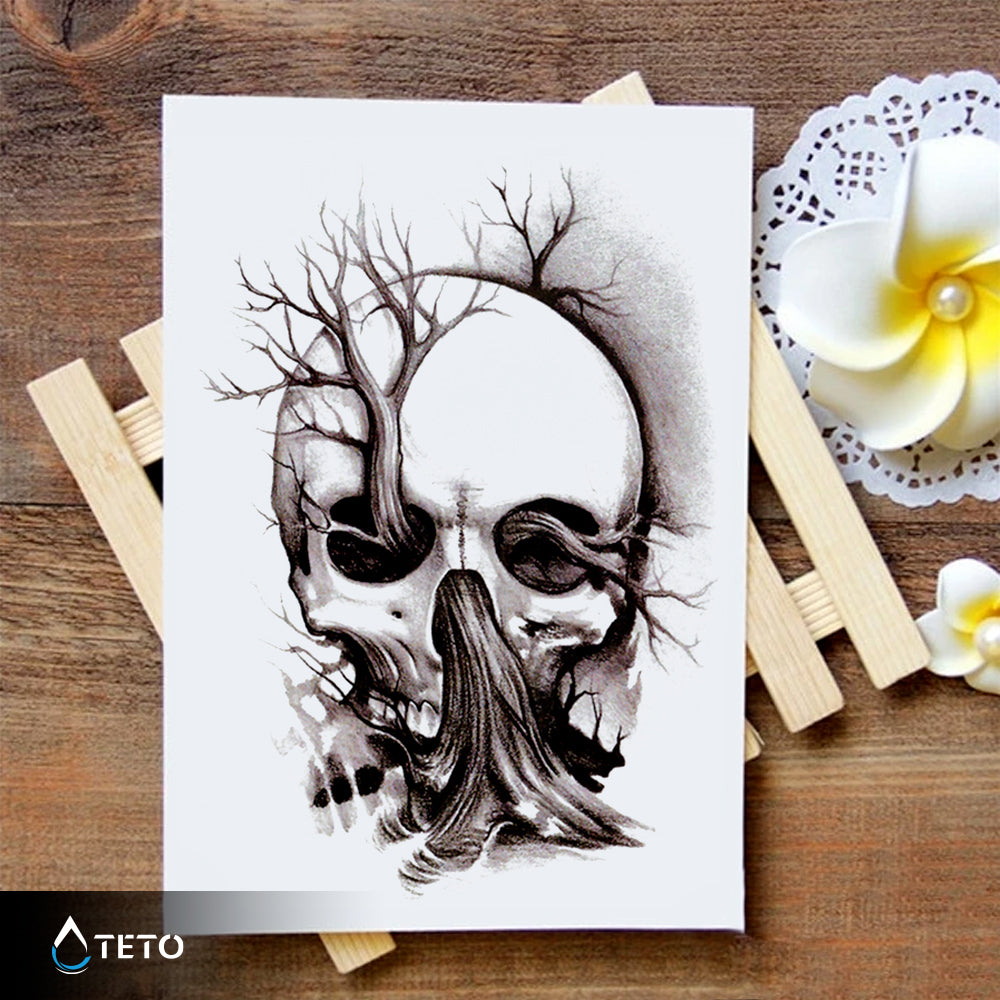 Calavera con árbol