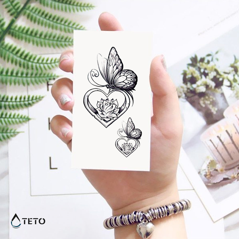 Mariposa en un corazón - set