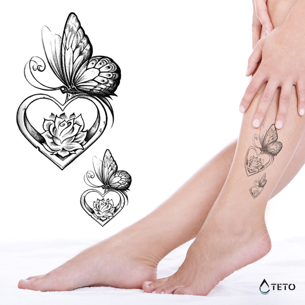 Mariposa en un corazón - set