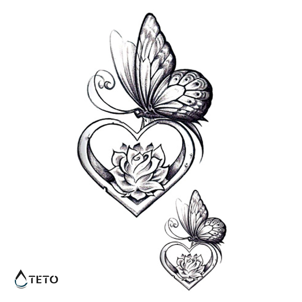 Mariposa en un corazón - set