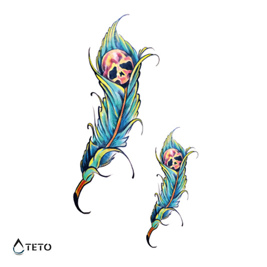 Pluma de calavera - set