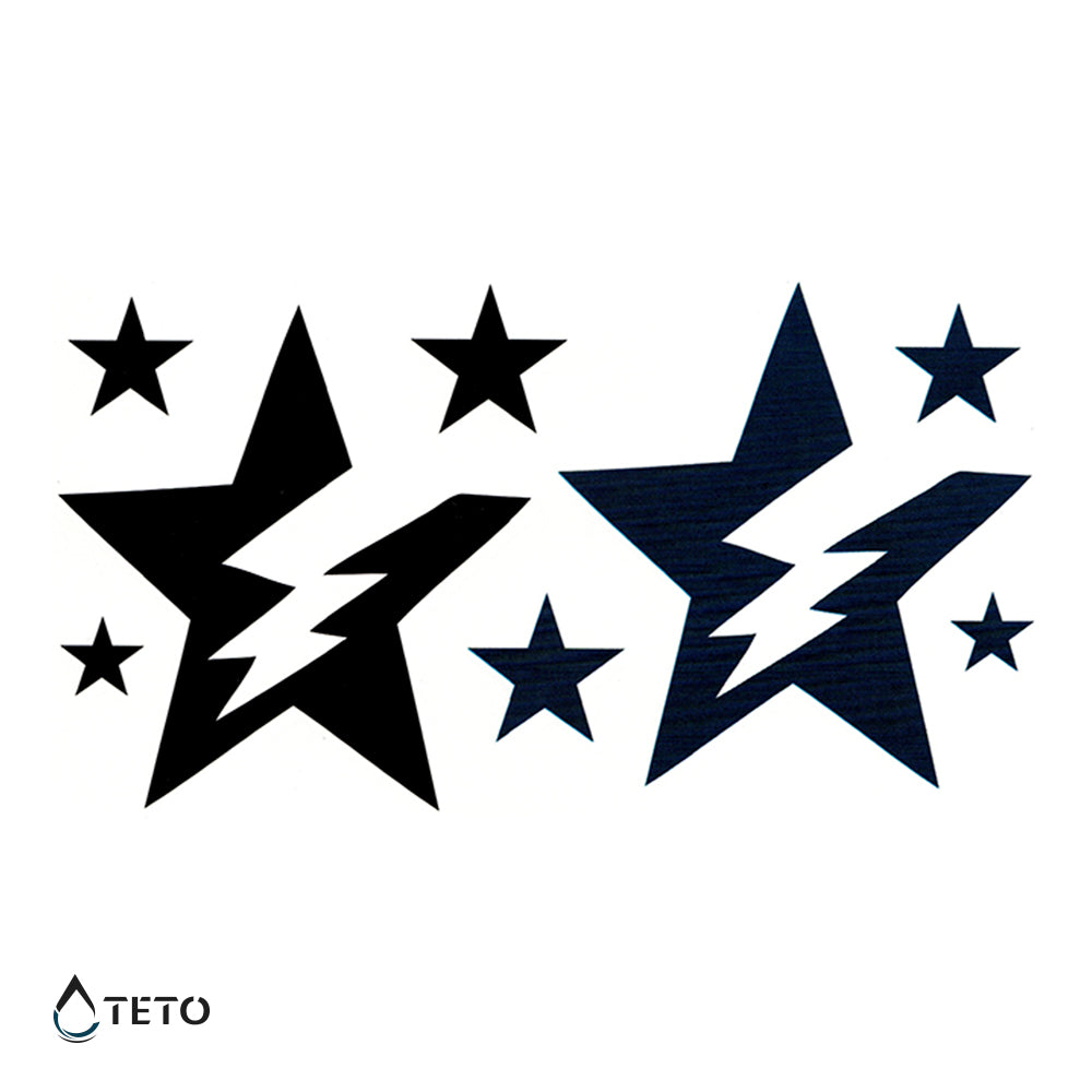 Estrellas con relámpagos - set