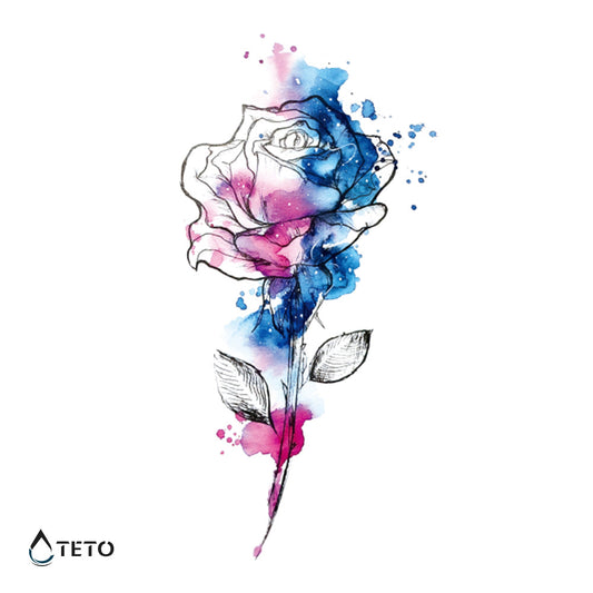 Rosa en acuarela