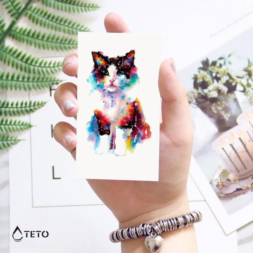 Gato en acuarela