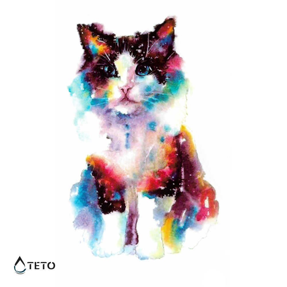 Gato en acuarela