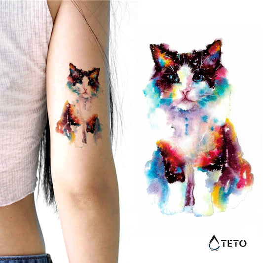 Gato en acuarela