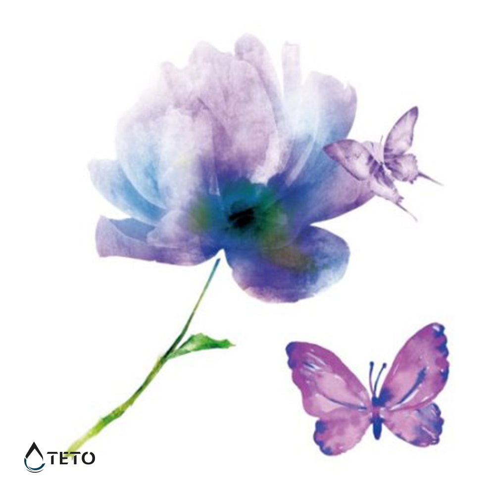 Flor y mariposa - set