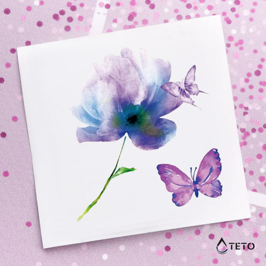 Flor y mariposa - set