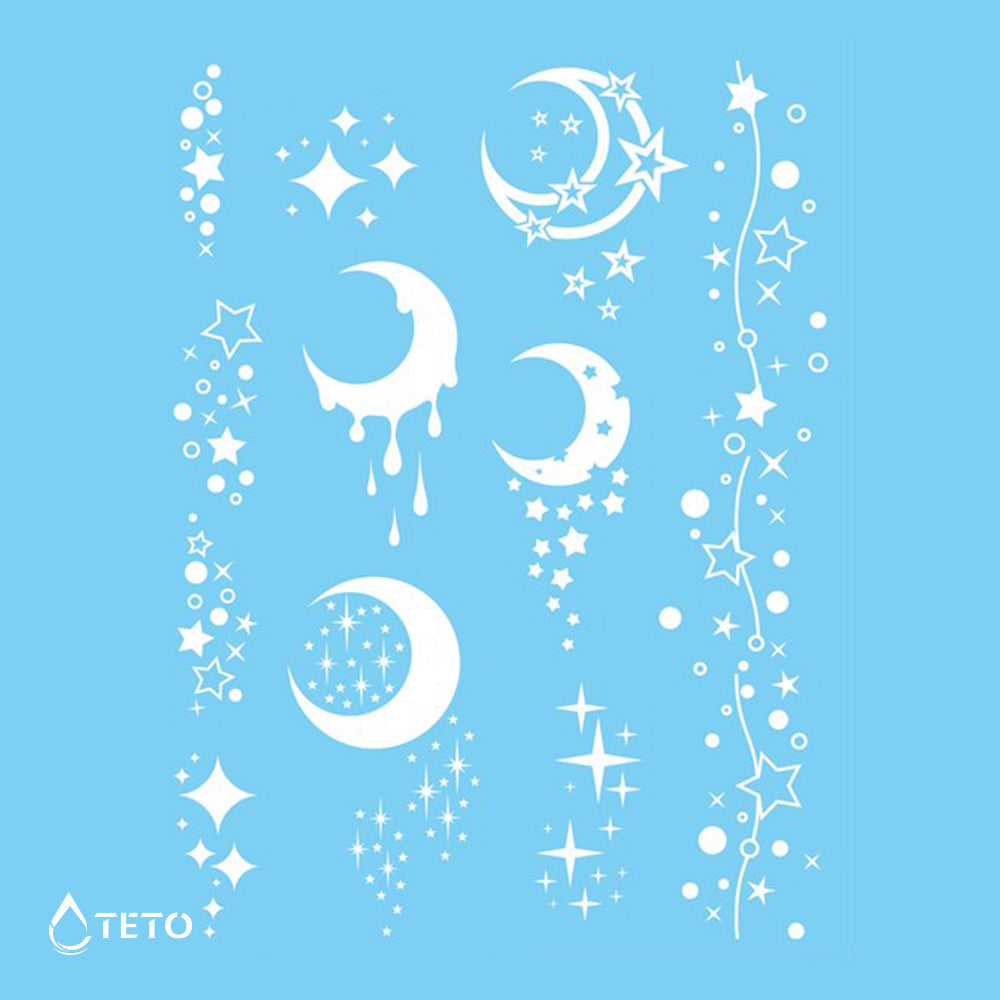 La luna y las estrellas – blanco – set