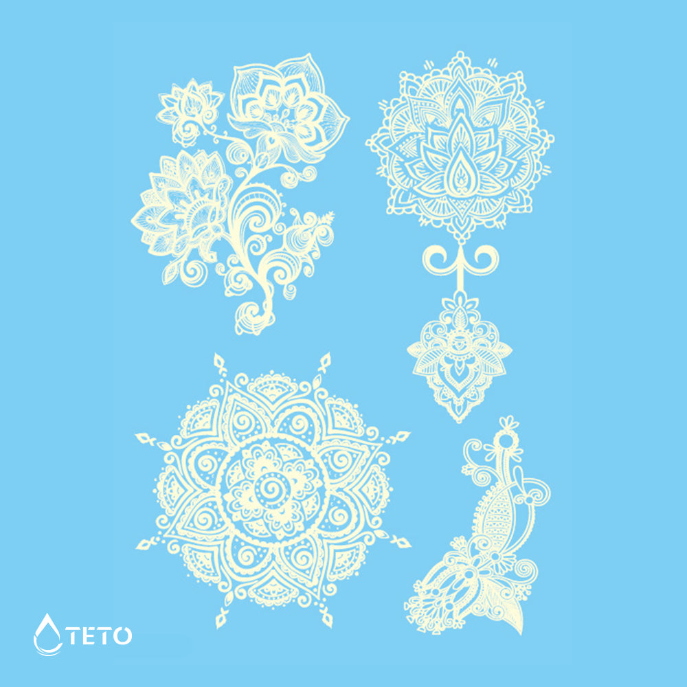 Mandala tipo M - blanco - set