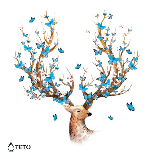 Ciervo con mariposas – Escarchados
