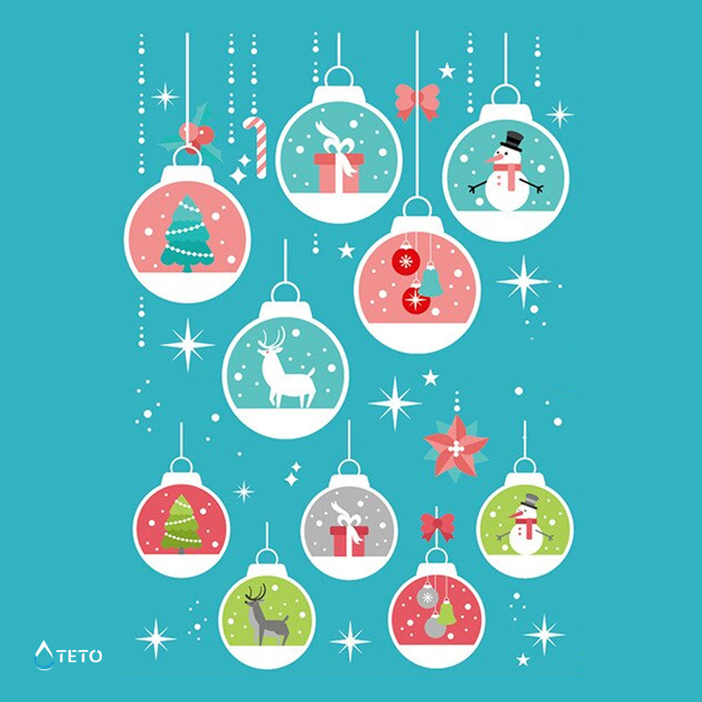 Adornos navideños - blanco - set