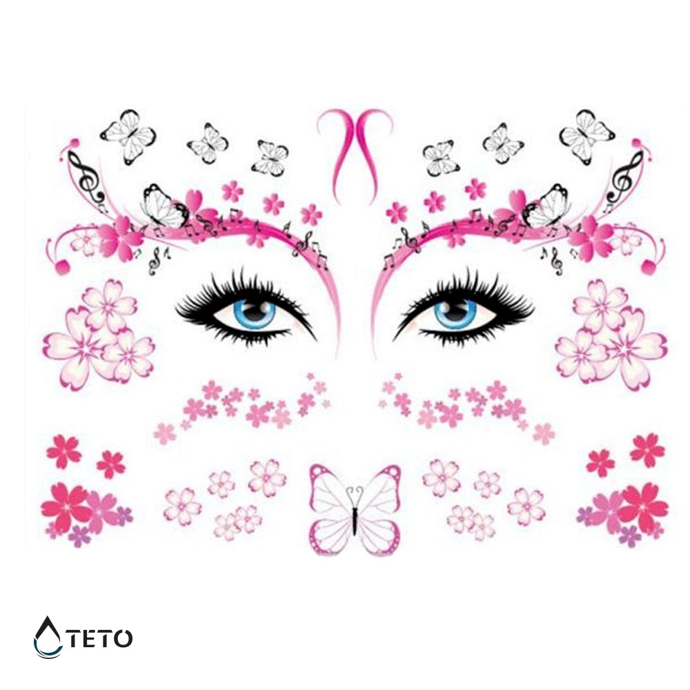 Flores faciales – Escarchados - set