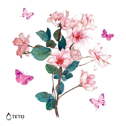 Flor con mariposas