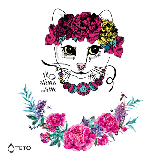 Gato y flor – Escarchados - set