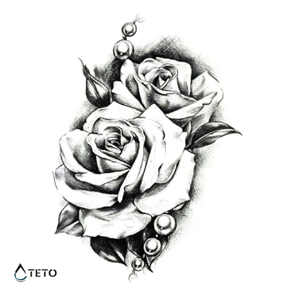 Rosas con perlas