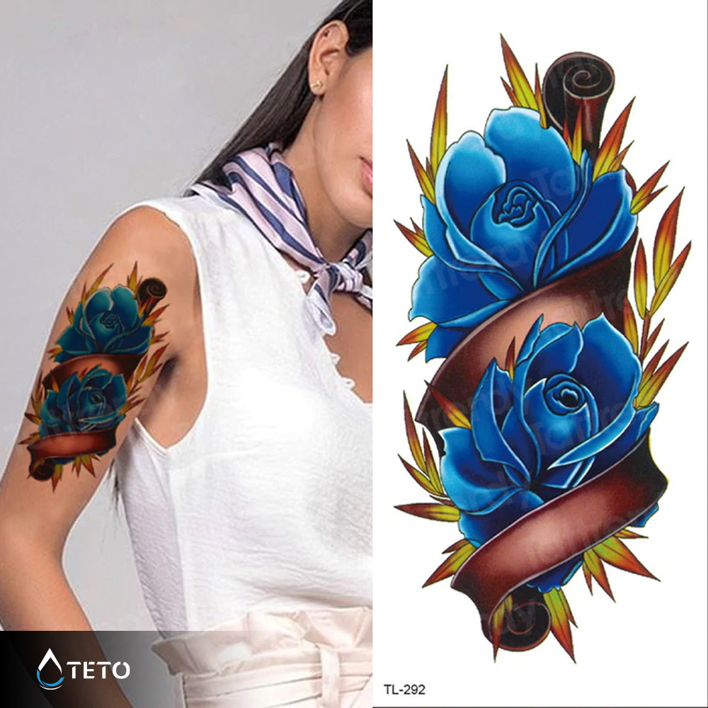 Duo de rosas azules