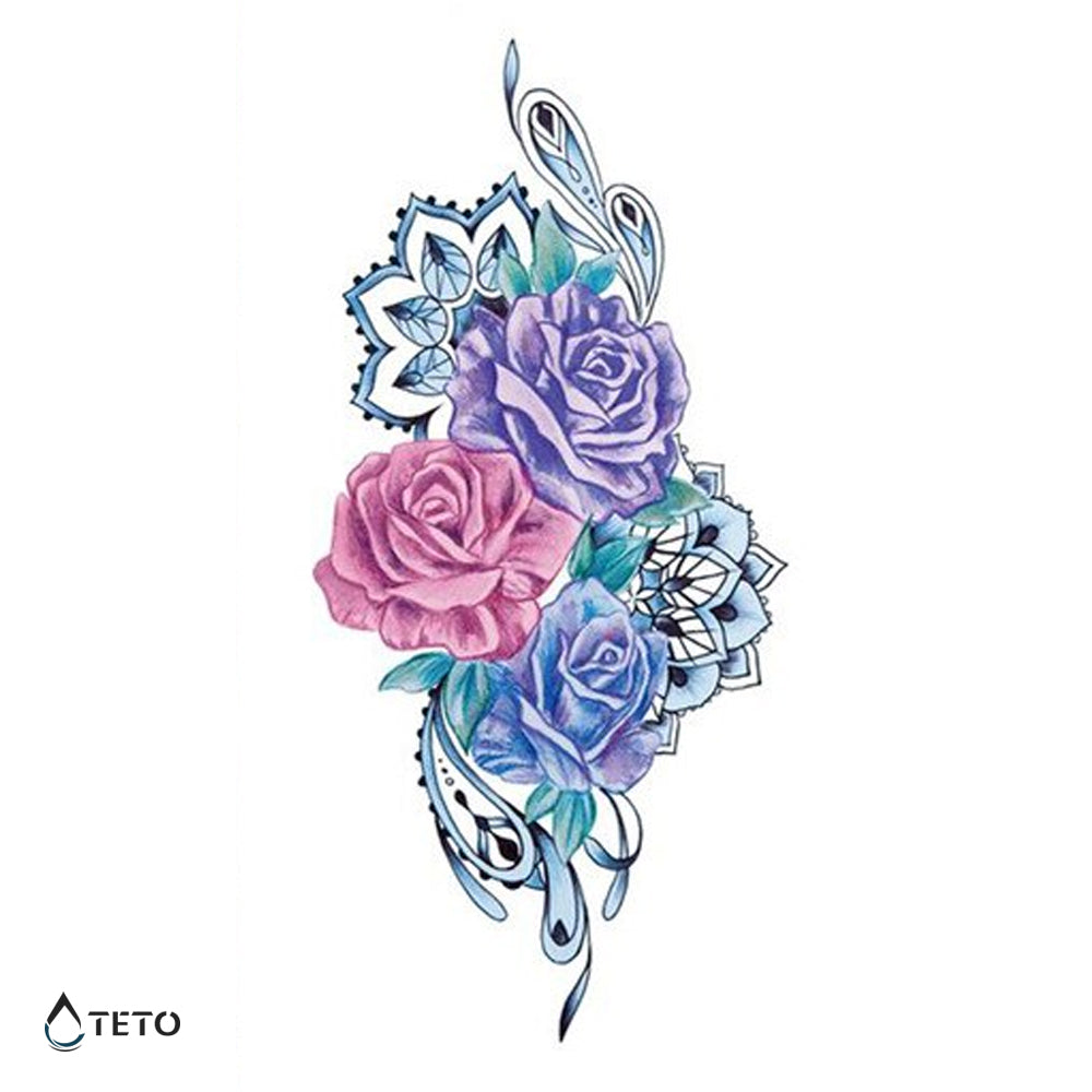 Rosas con mandalas