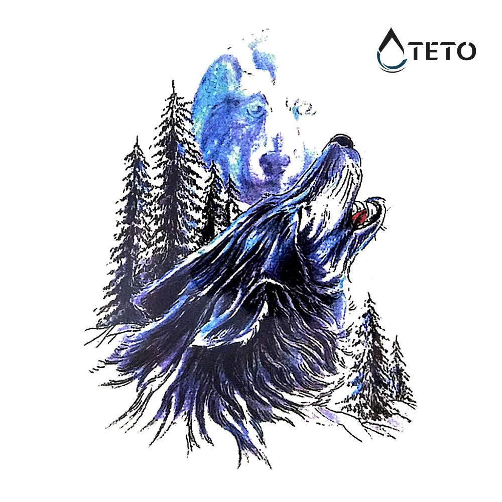 Lobo azul aullando