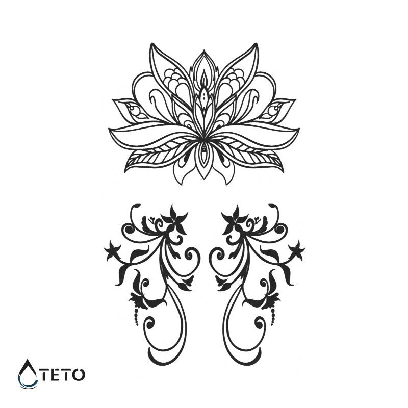 Mandala y flores – set – Semipermanente