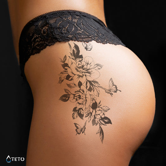 Flores con mariposas – Semipermanente