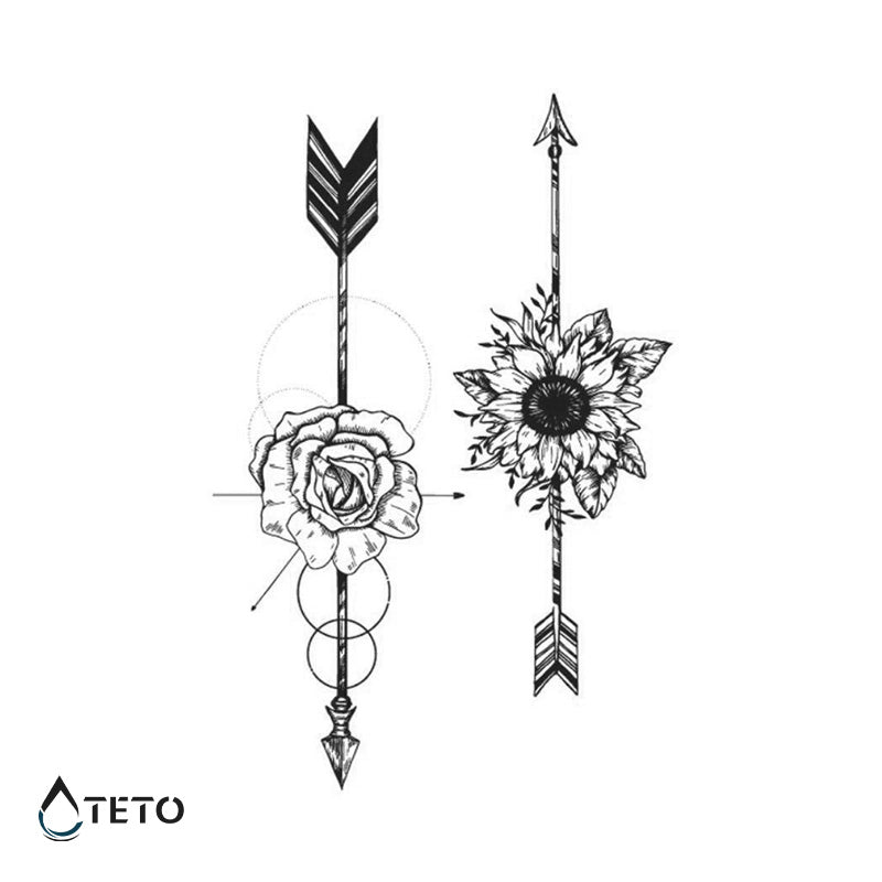 Flechas con flor - set – Semipermanente