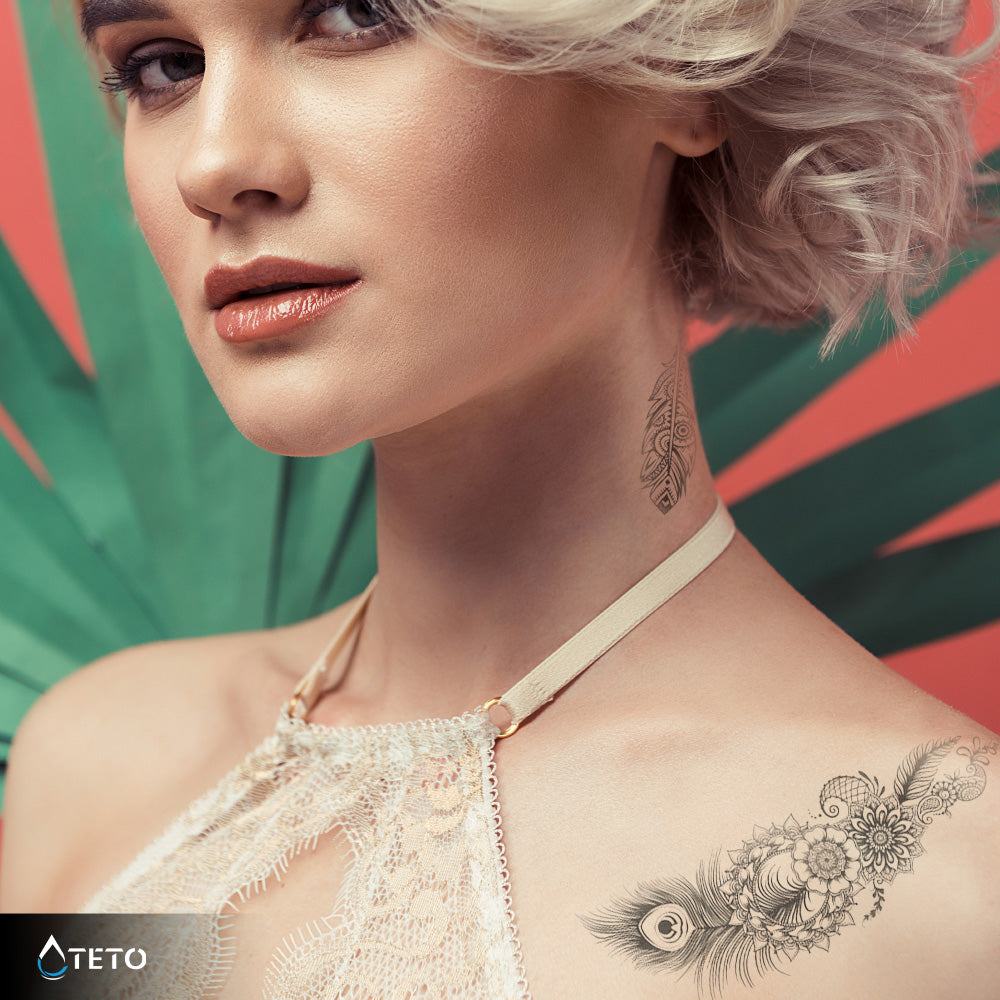 Plumas de pavo real - set – Semipermanente
