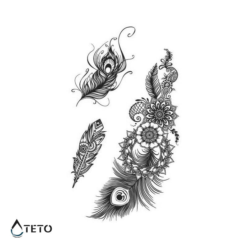 Plumas de pavo real - set – Semipermanente