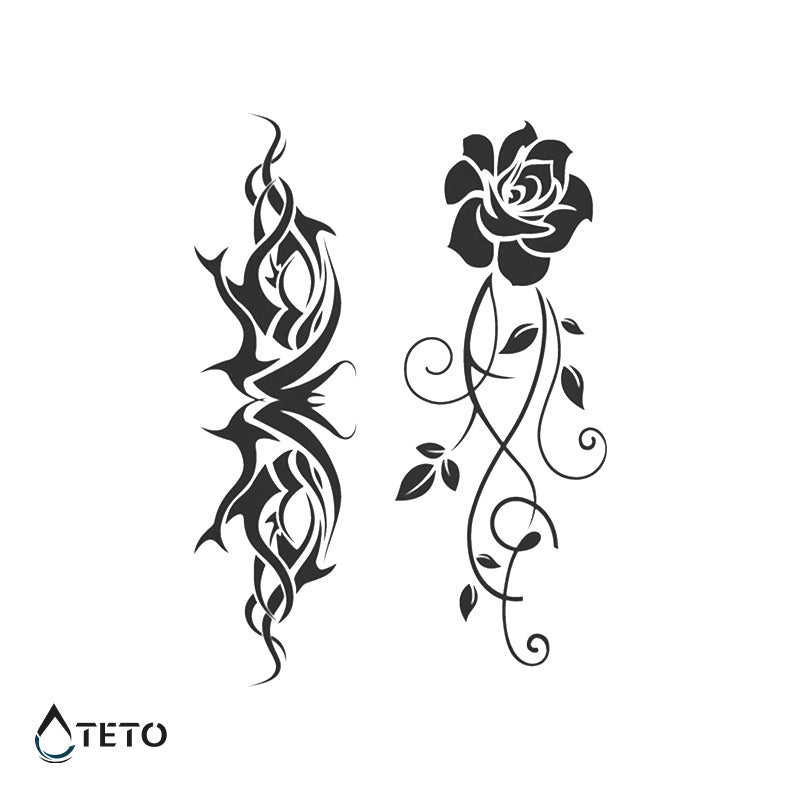 Tribal y flor - set – Semipermanente