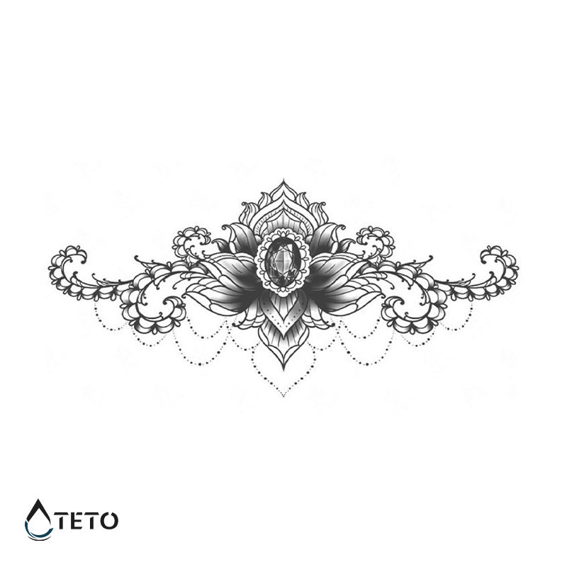 Flor de loto con diamante – Semipermanente