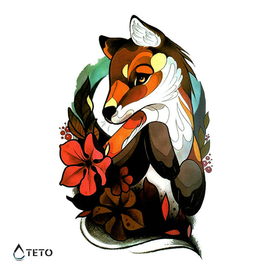Zorro con flores