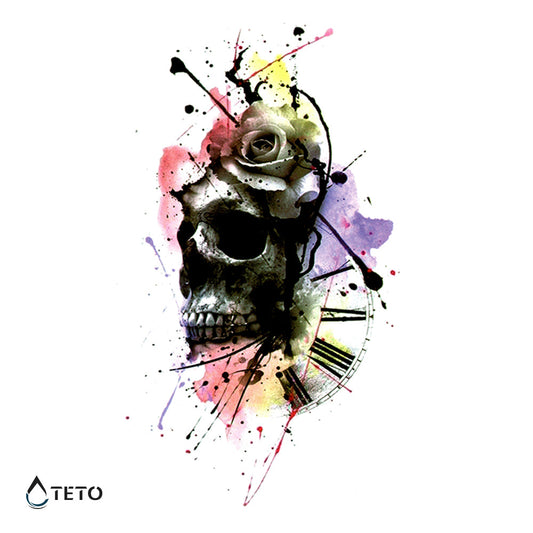 Calavera con acuarela