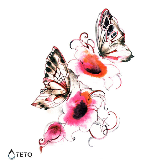 Mariposas en flores