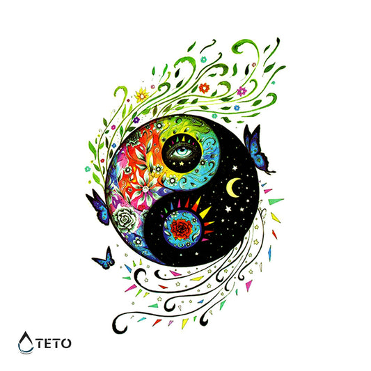 Yin y yang multicolor