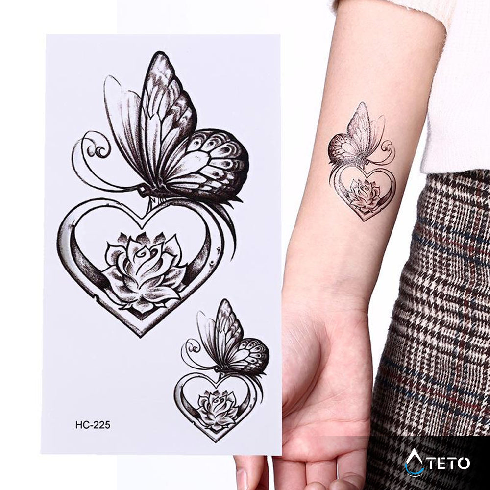 Mariposa en un corazón - set