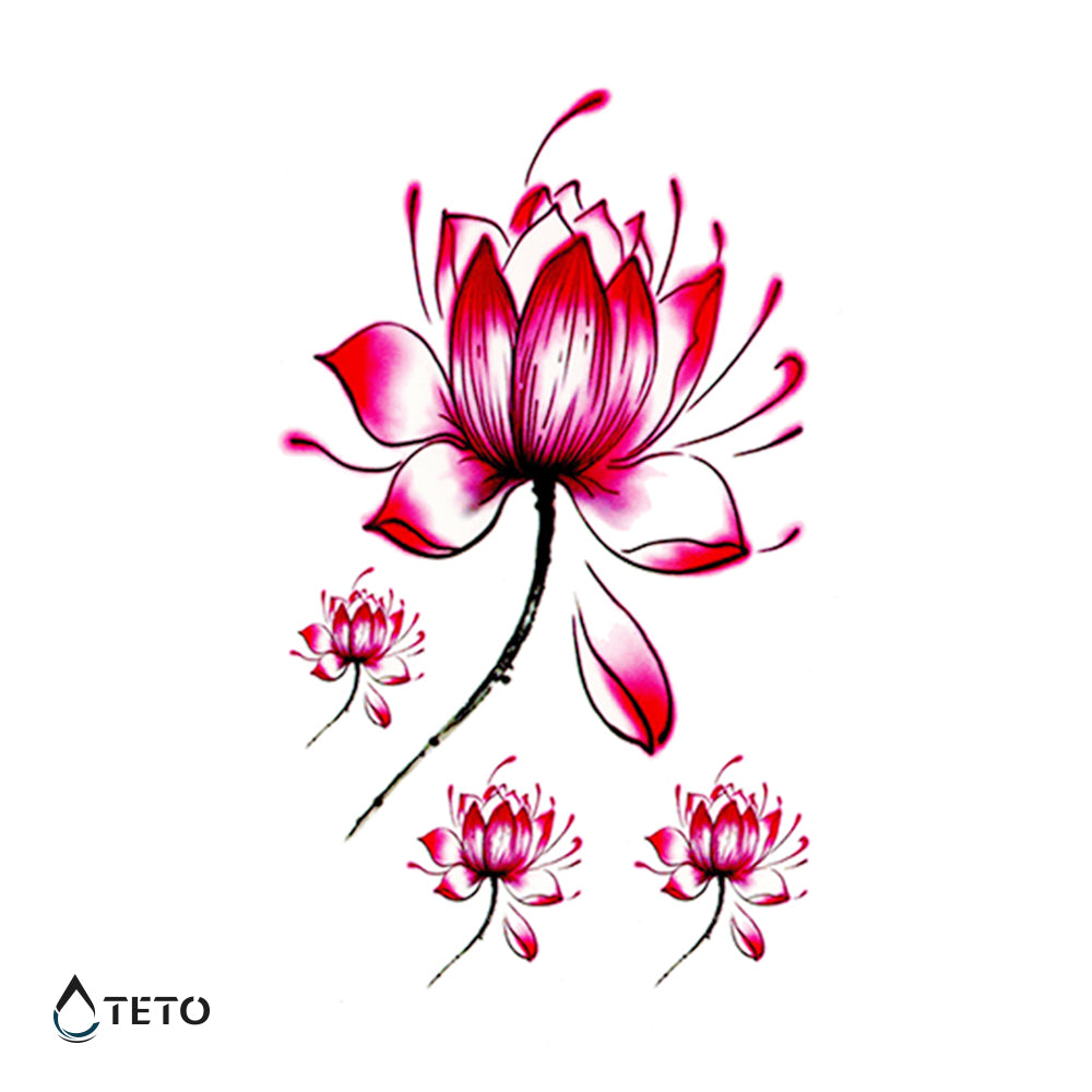 Flores minimalistas rosadas – set