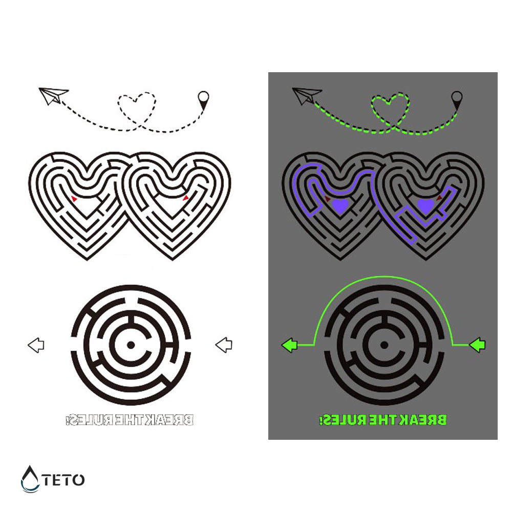Laberinto del amor - set - Brilla en la oscuridad