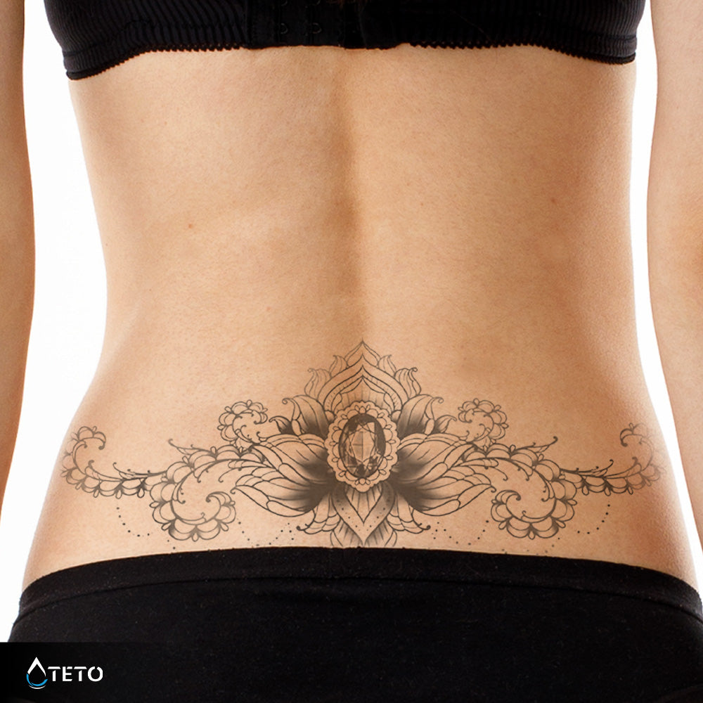 Flor de loto con diamante – Semipermanente